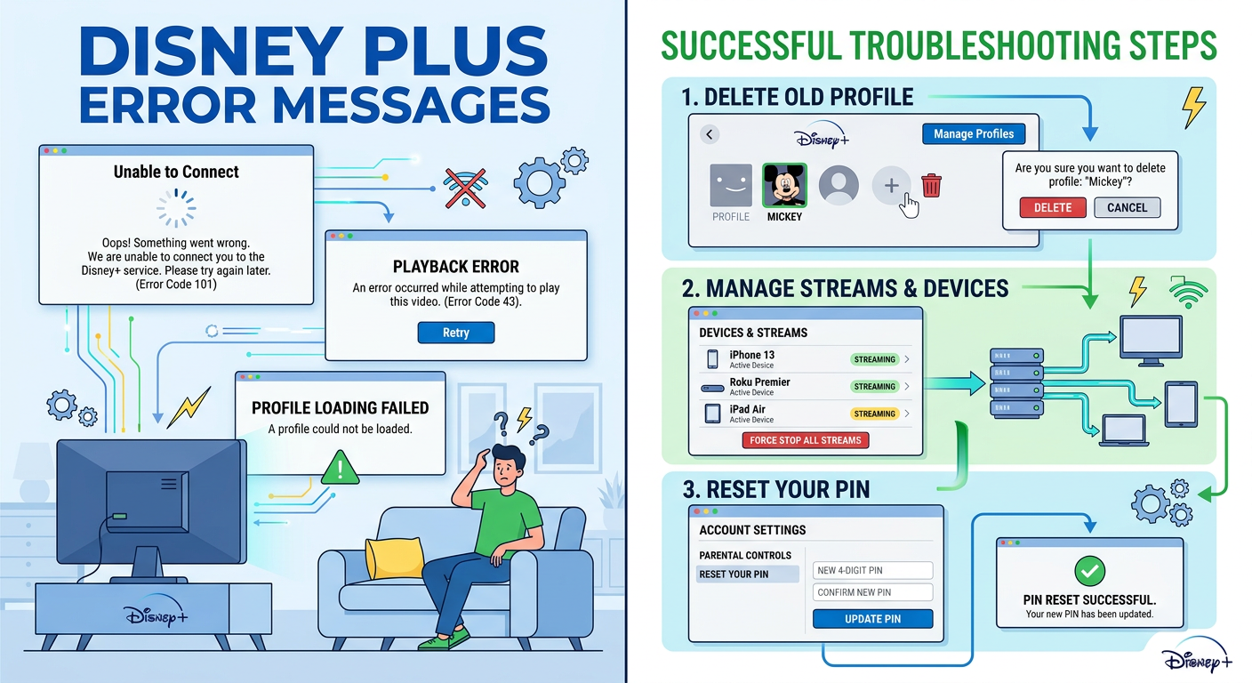 Troubleshooting guide for how to add someone to Disney account problems