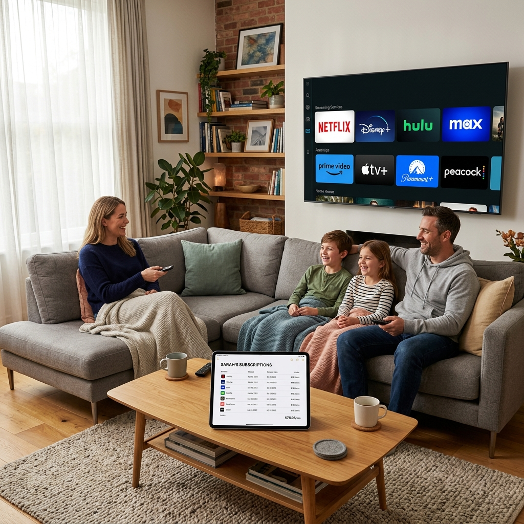 SubscriptionsYou streaming subscription management dashboard display