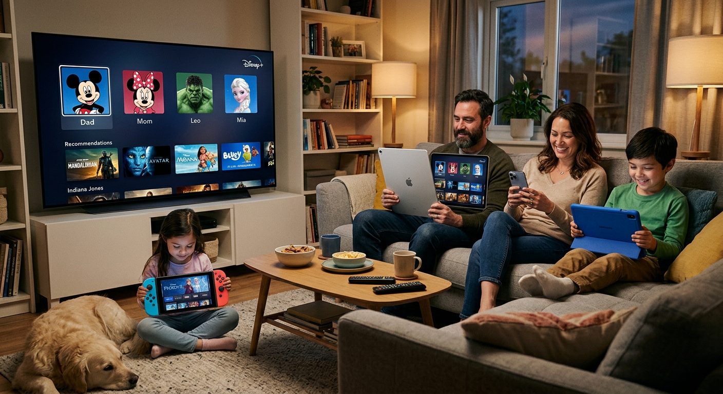 Family sharing DisneyPlus password safely with separate profiles